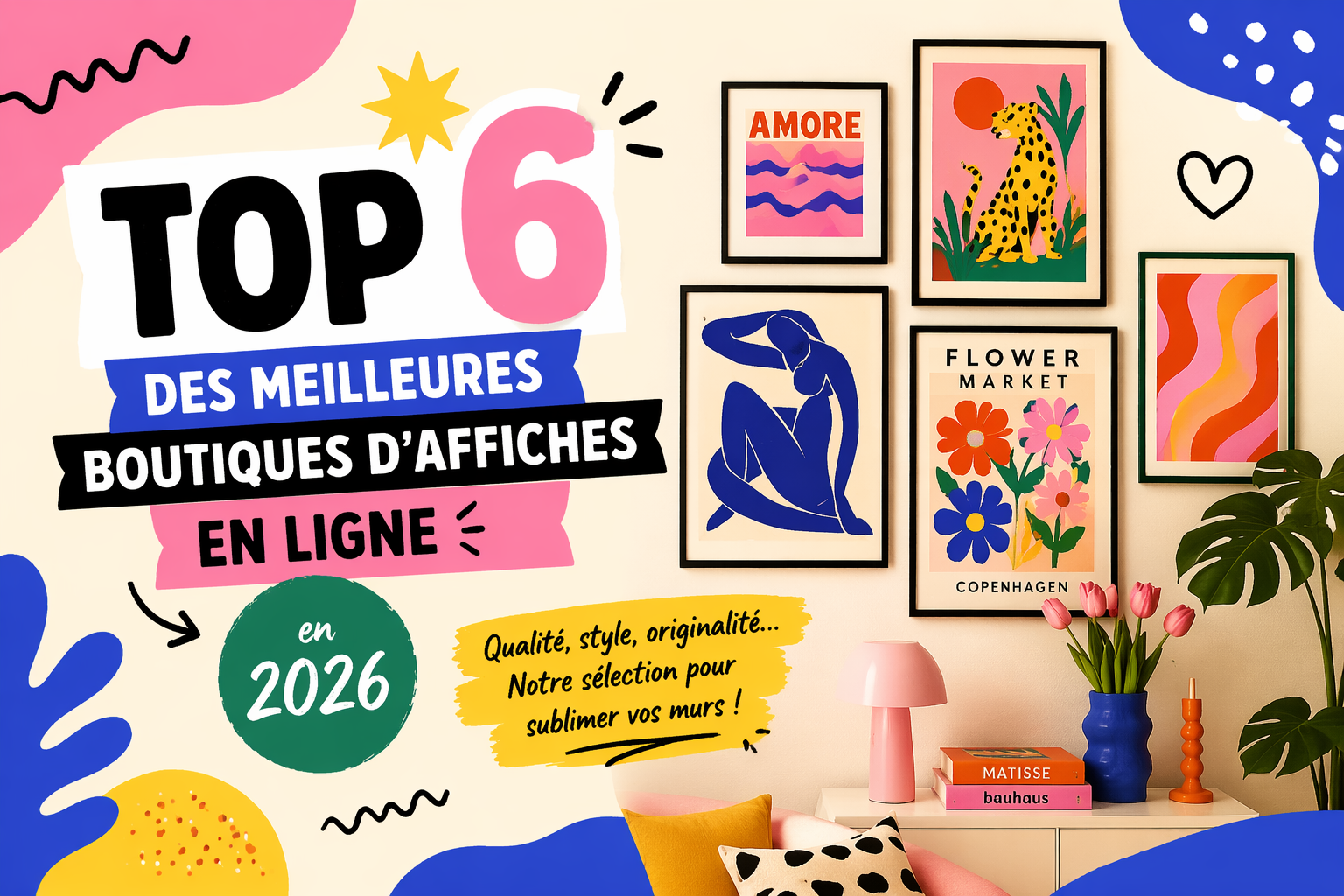 Top 6 des meilleures boutiques d'affiches en ligne en 2026