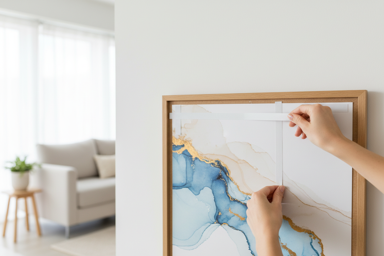 comment-accrocher-une-affiche-cadre-sans-faire-de-trou-article-de-blog