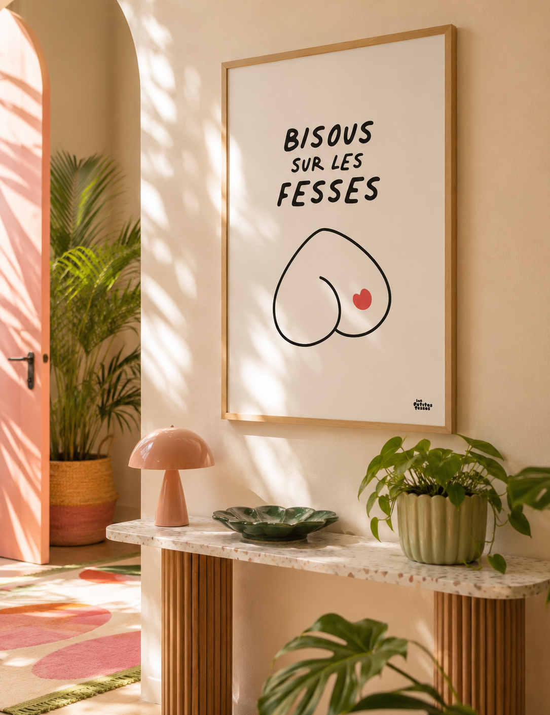 Affiche bisou bisou : le cadeau déco qui dit "je t’aime" autrement