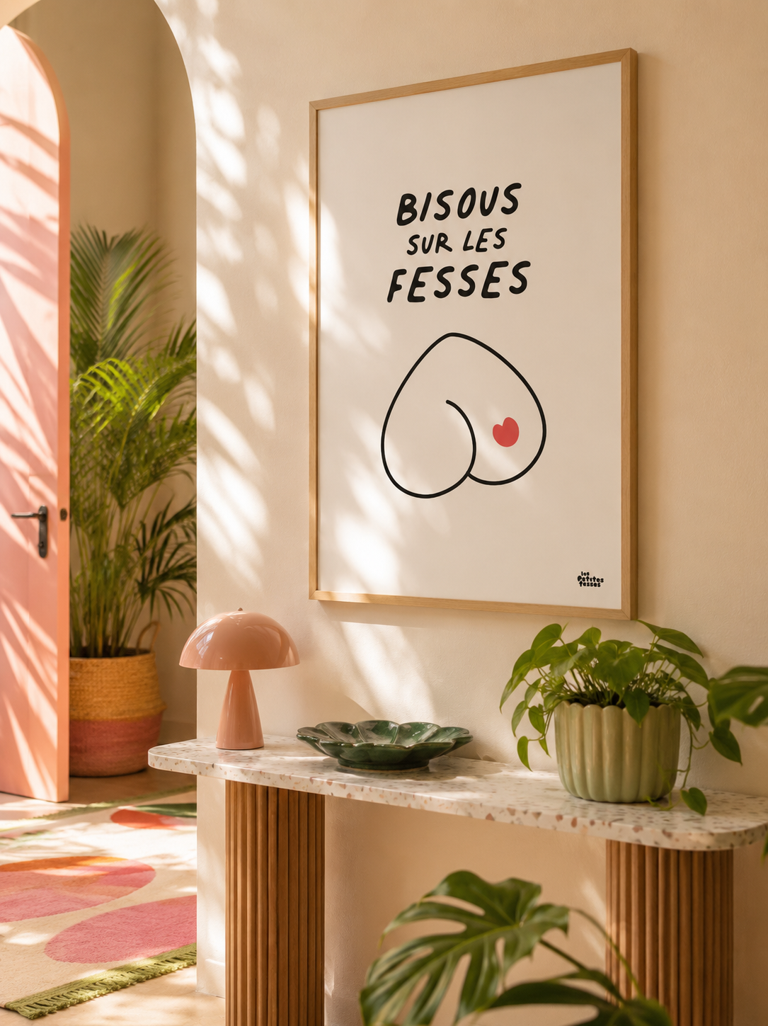 Affiche bisou bisou : le cadeau déco qui dit "je t’aime" autrement