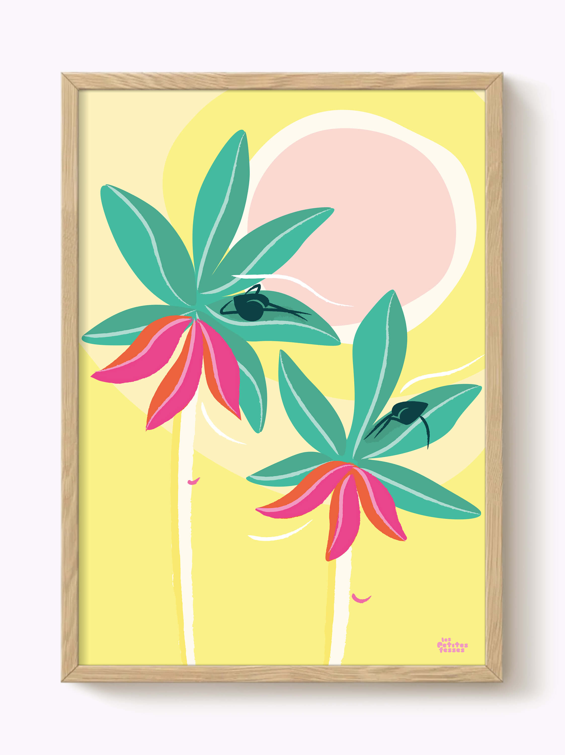 Affiche Sieste dans les palmiers
