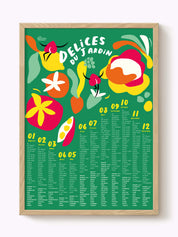 Affiche Calendrier Délices du jardin