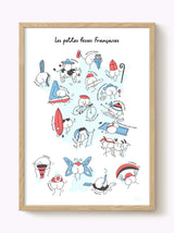 Affiche carte de France • Les petites fesses Françaises