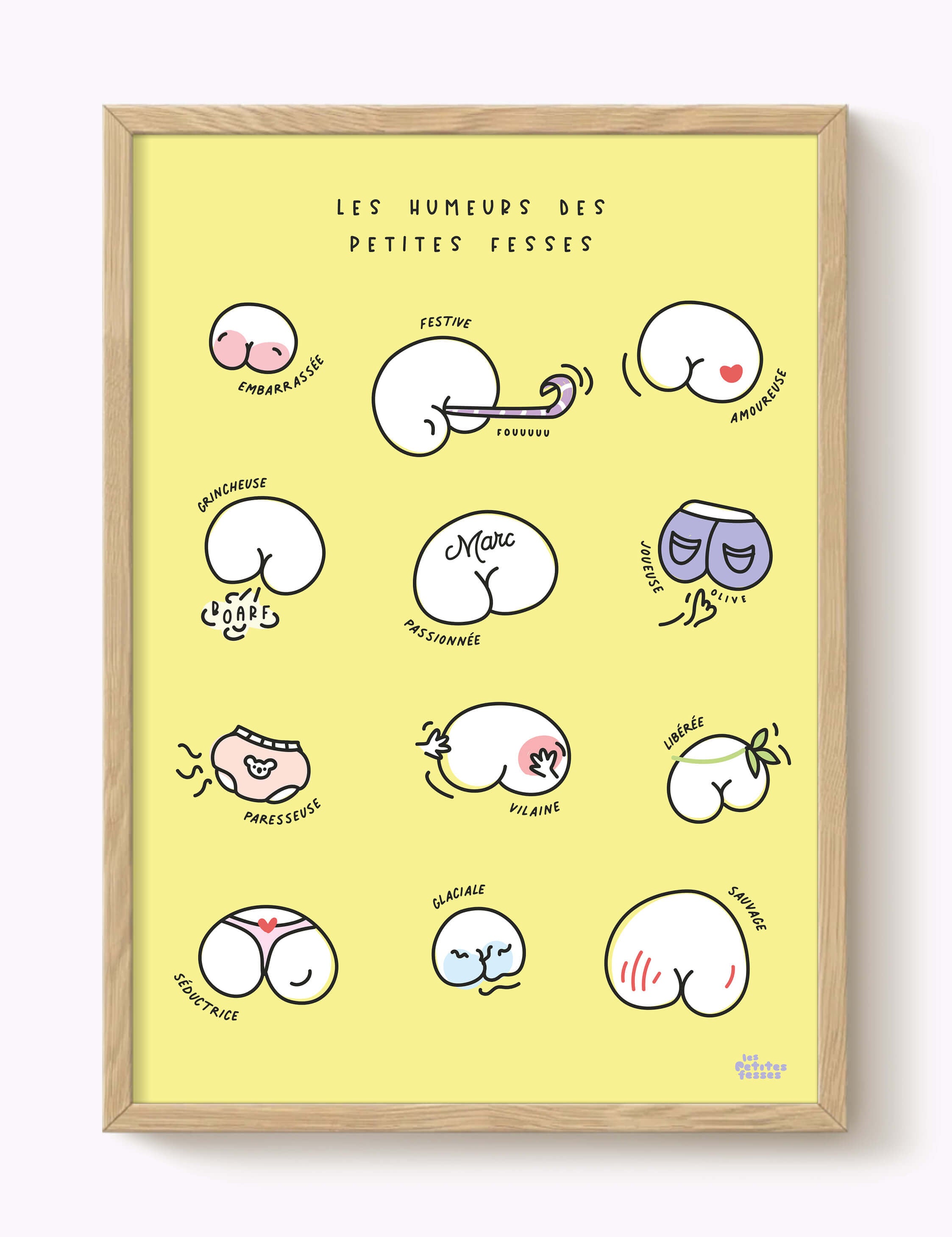 Affiche Les humeurs des petites fesses