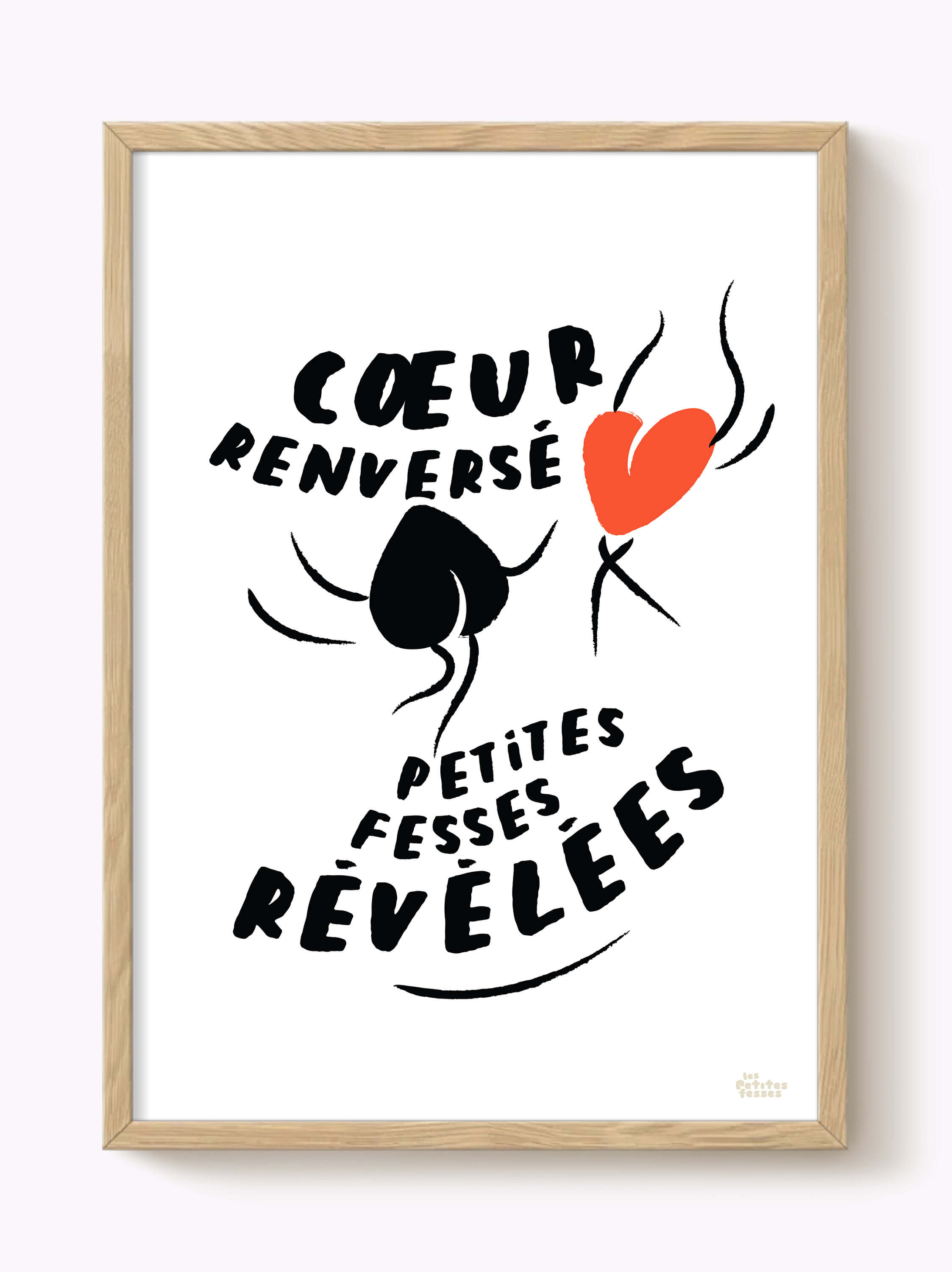 Affiche cœur renversé