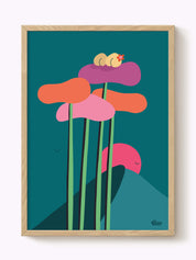 Affiche Sunset sur les pins