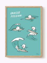Affiche surf humour • Grosse fession