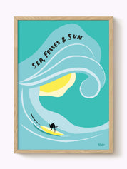 Affiche Surf Sea Fesses & Sun