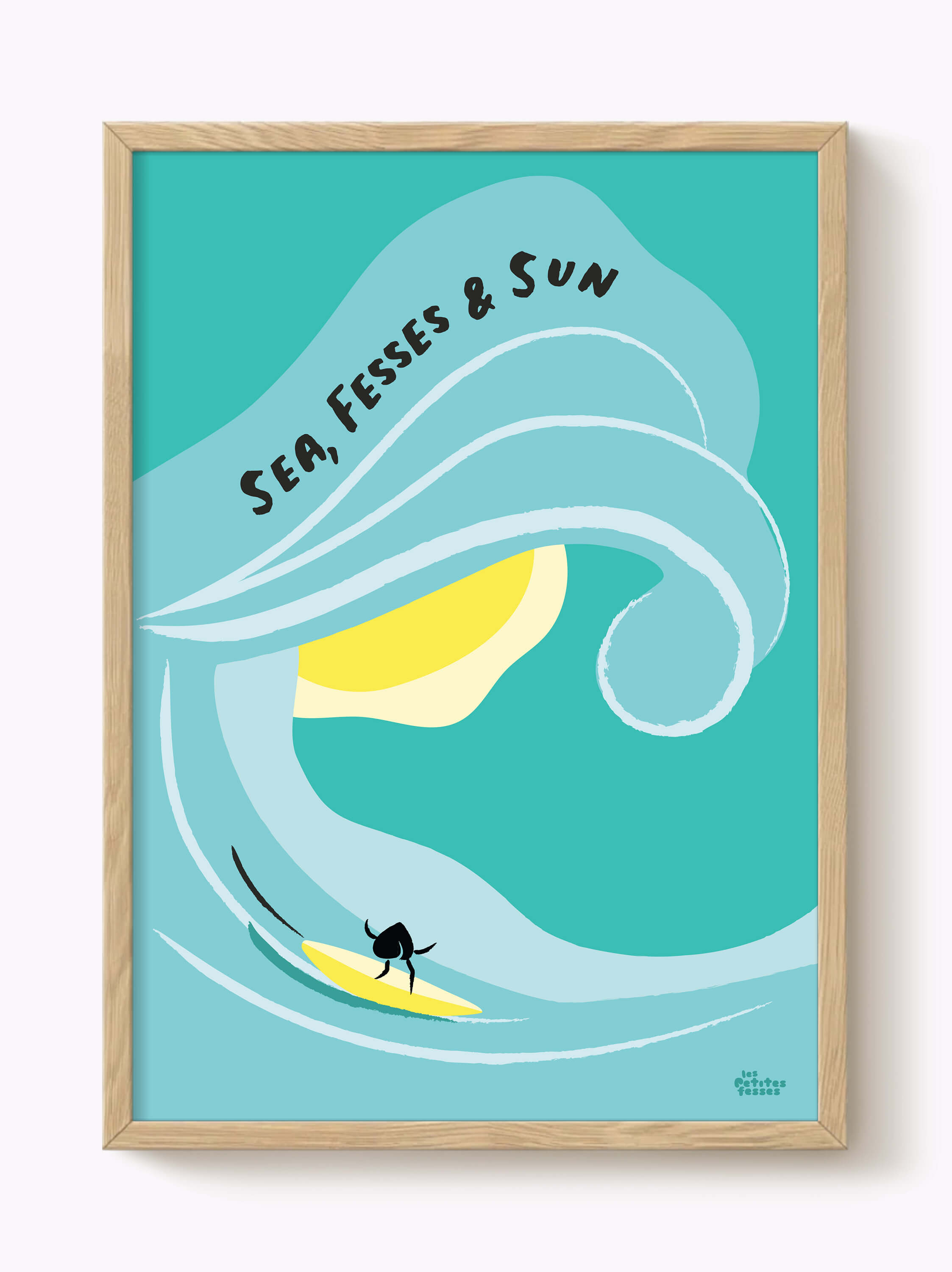 Affiche Surf Sea Fesses & Sun