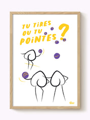 Affiche Pétanque Tu tires ou tu pointes