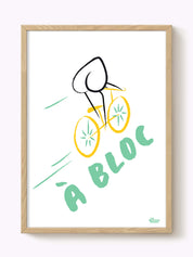 Affiche Vélo À bloc