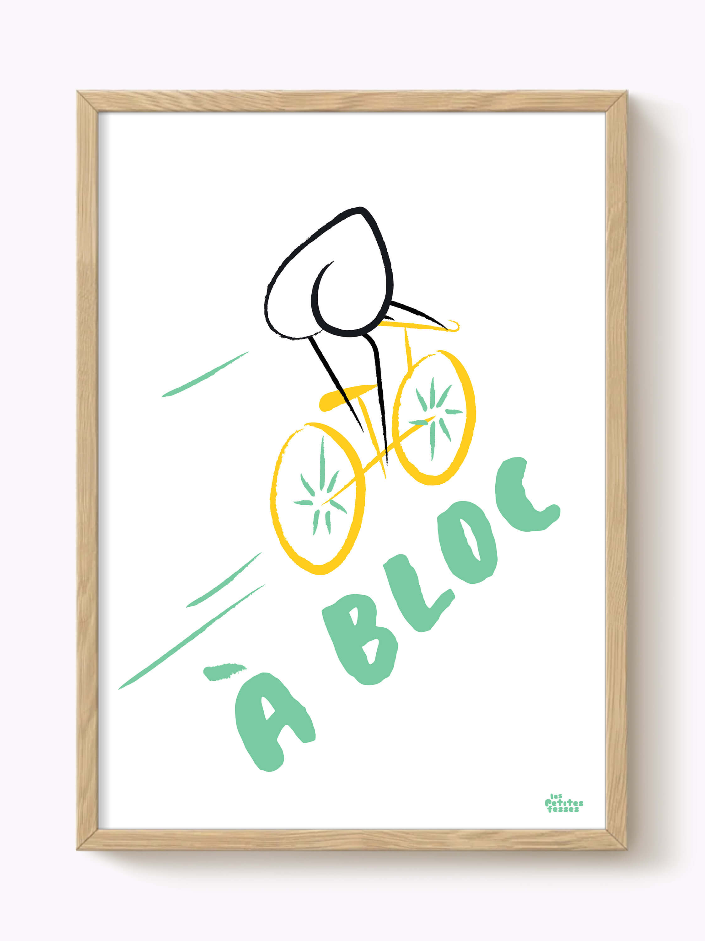 Affiche Vélo À bloc