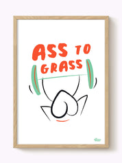 Affiche Muscu Squat Ass to grass