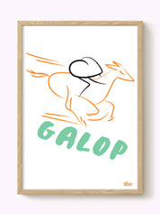 Affiche Equitation Au galop