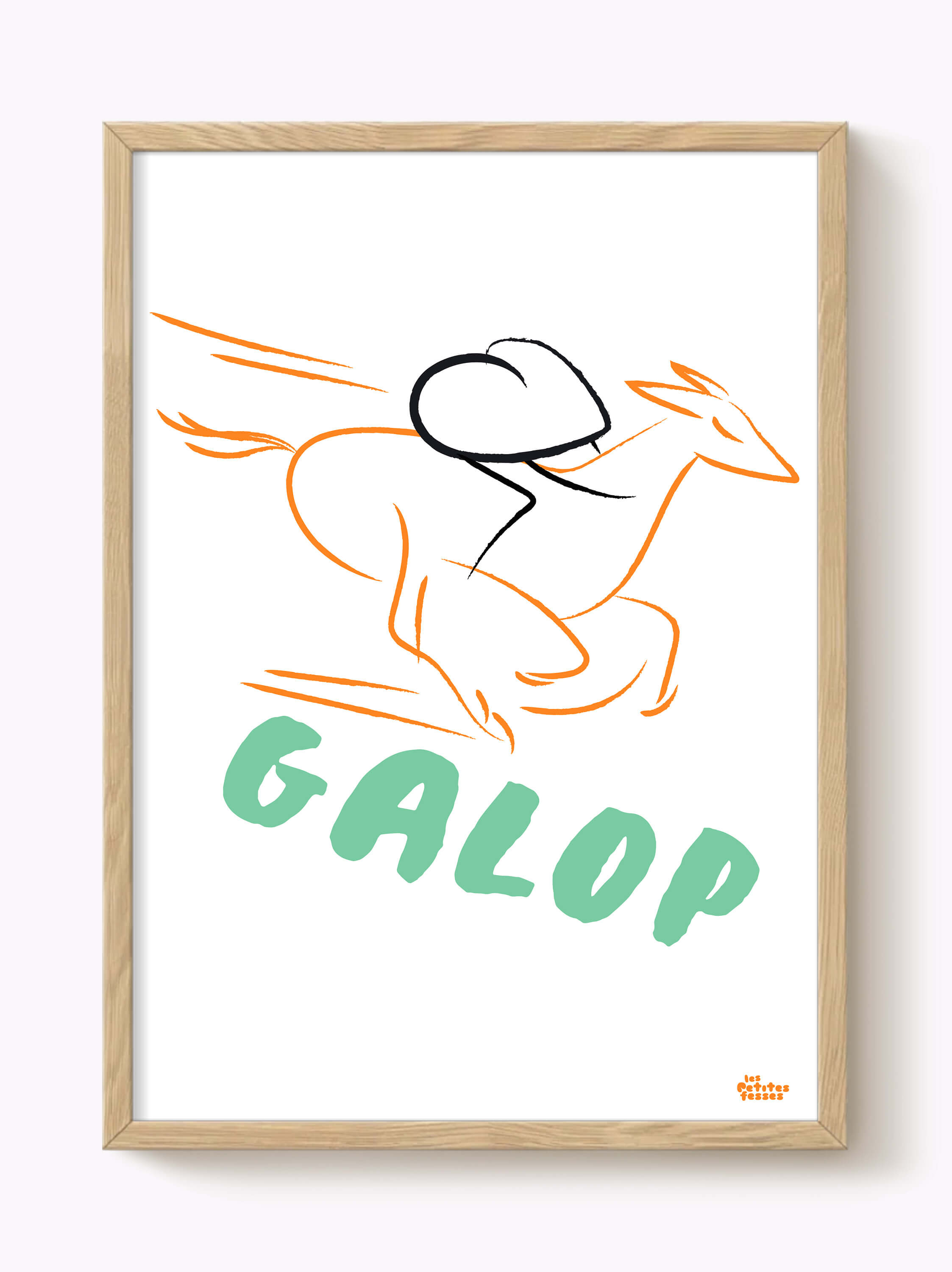Affiche Equitation Au galop