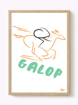 Affiche Equitation Au galop