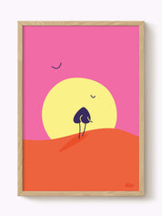 Affiche Sunset rose