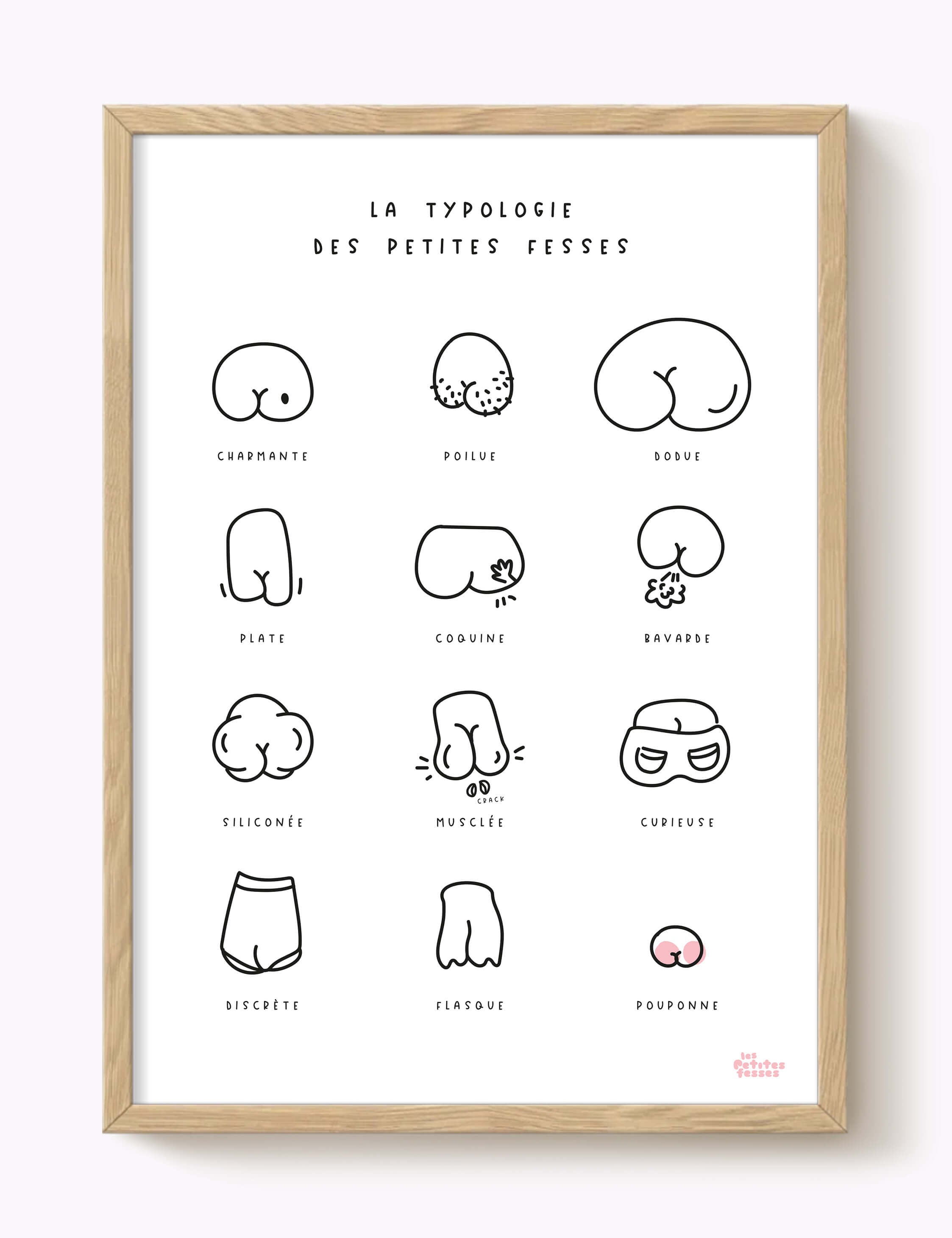 Affiche La typologie des petites fesses