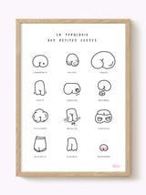 Affiche déco WC • La typologie des petites fesses