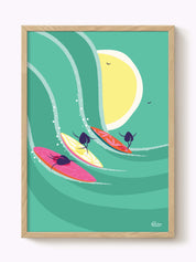 Affiche Trio Surfer