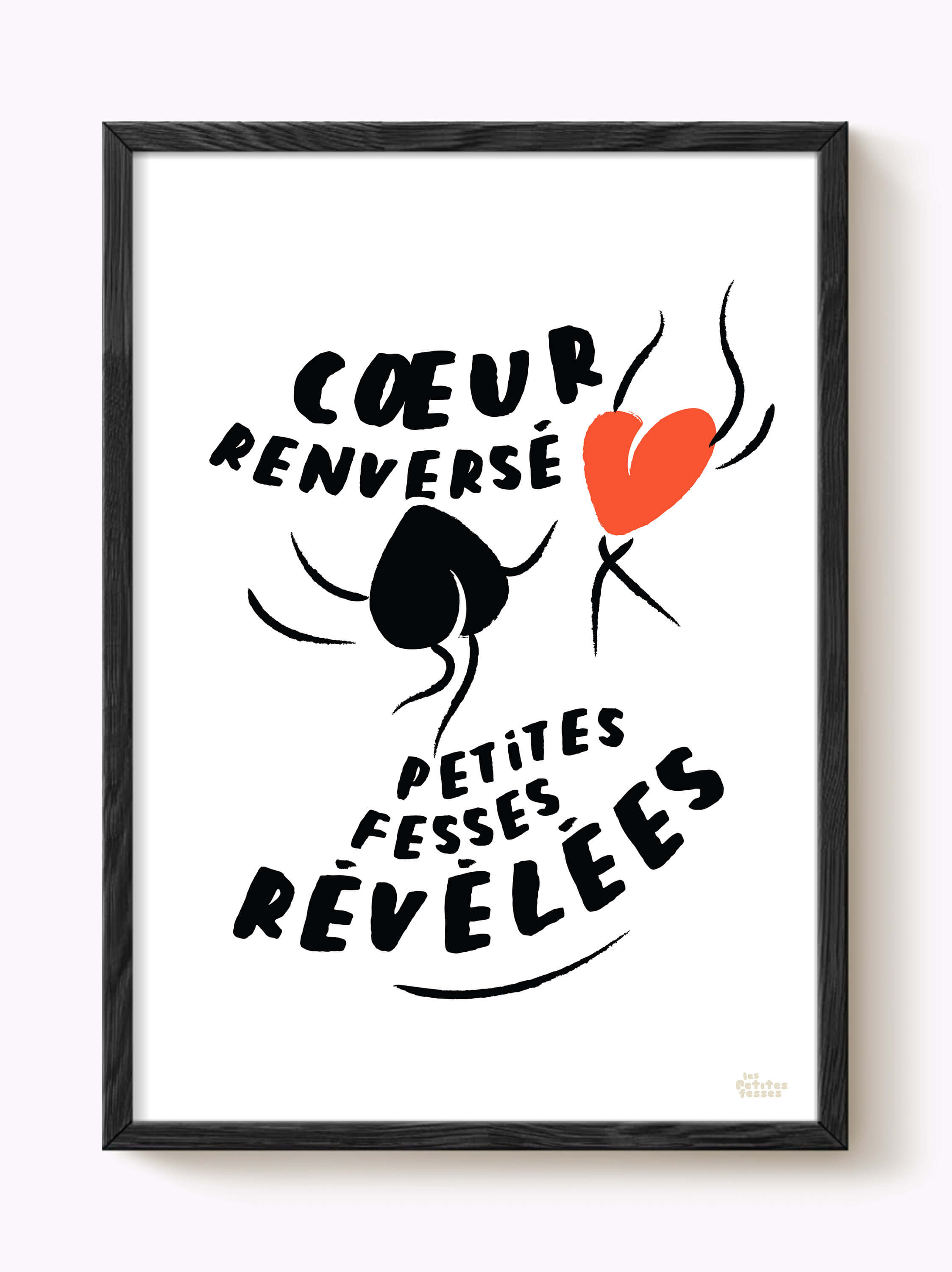 Affiche cœur renversé