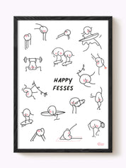Affiche Happy fesses sportives