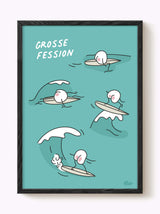 Affiche surf humour • Grosse fession