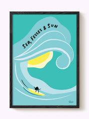 Affiche Surf Sea Fesses & Sun