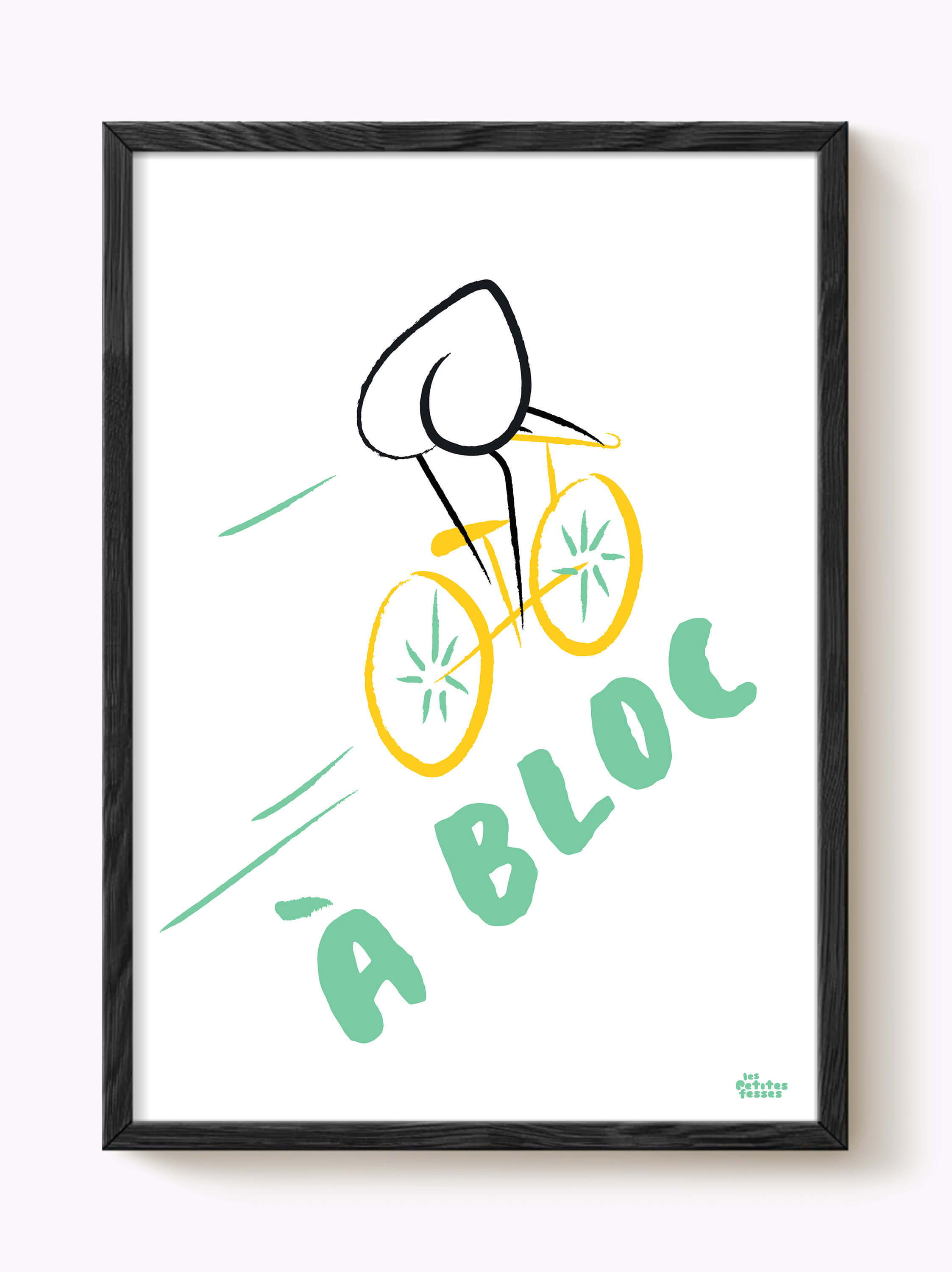 Affiche Vélo À bloc