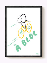 Affiche Vélo À bloc