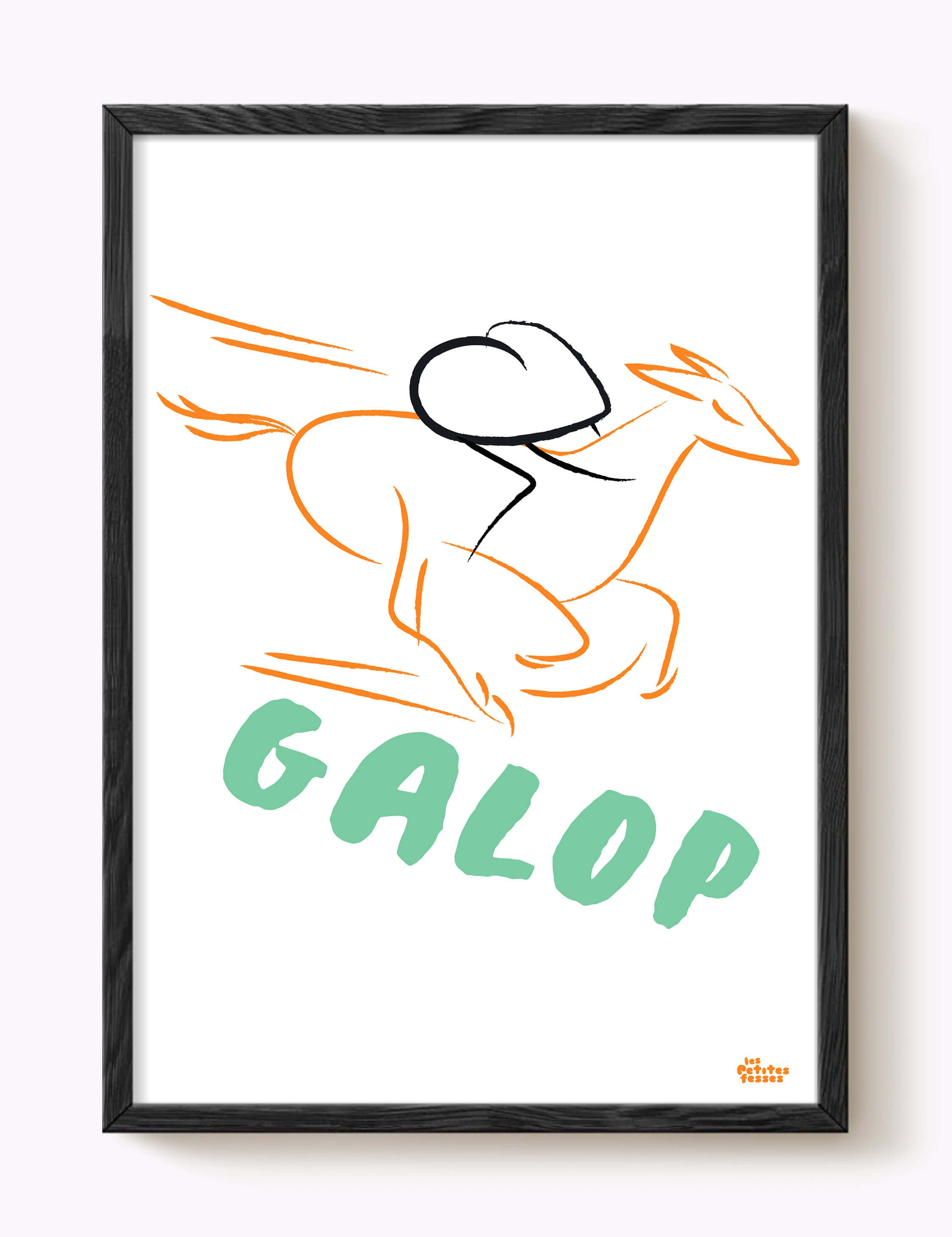 Affiche Equitation Au galop