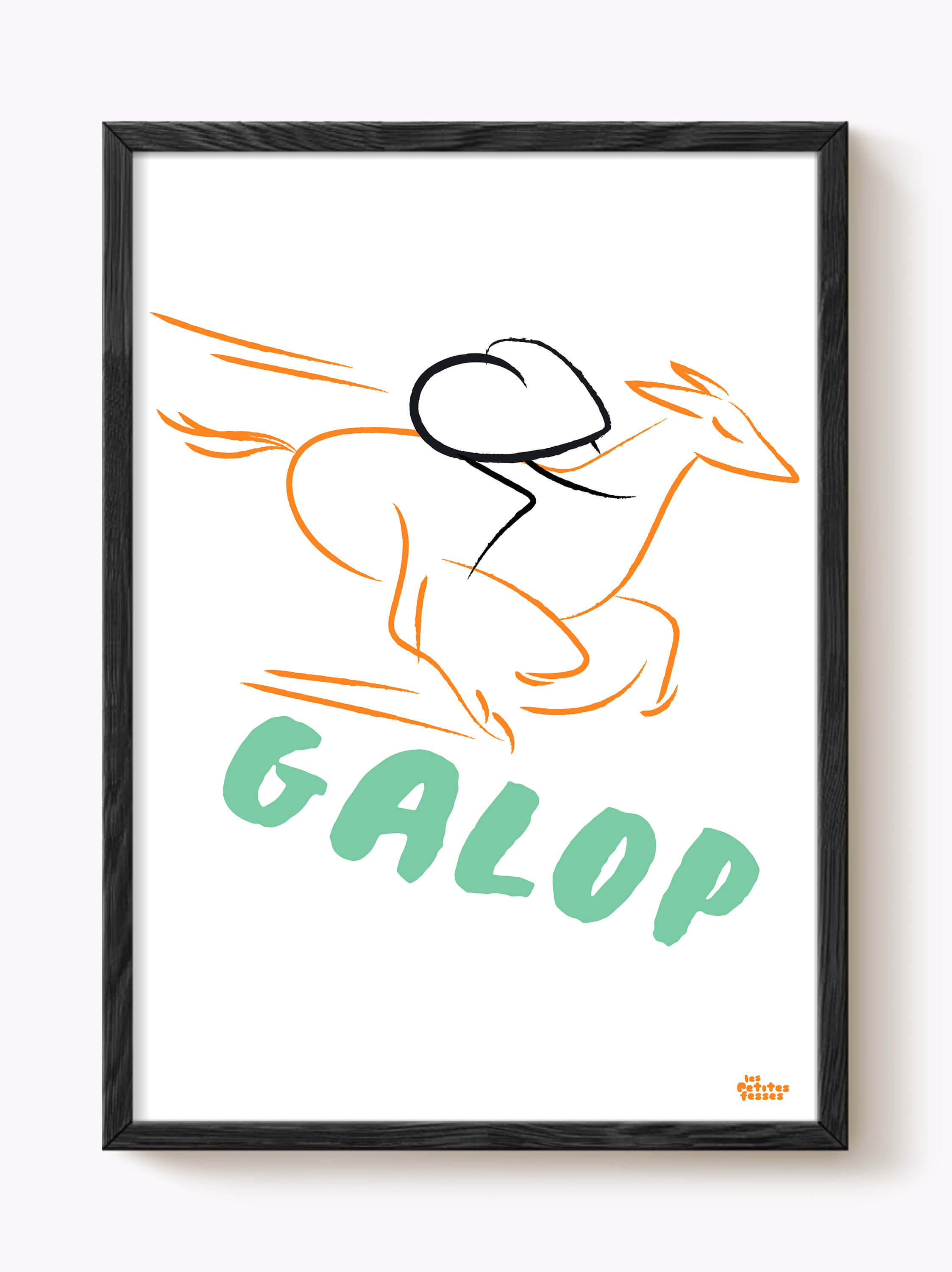 Affiche Equitation Au galop