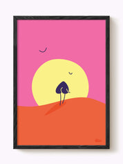 Affiche Sunset rose