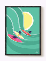 Affiche Trio Surfer
