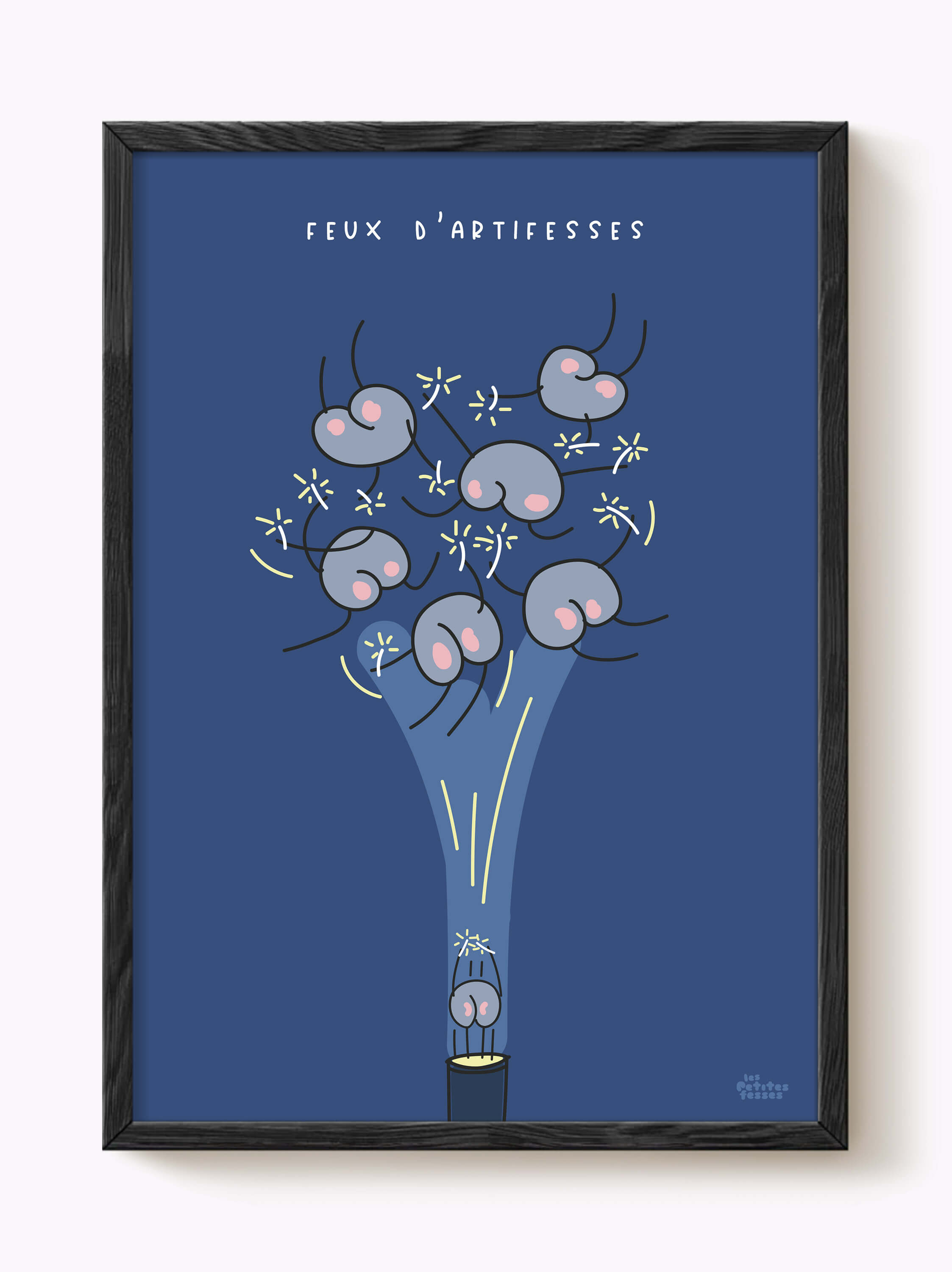 Affiche Feux d'artifice humour • Feux d'artifesses (14 juillet)