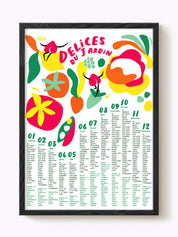 Affiche Calendrier Délices du jardin