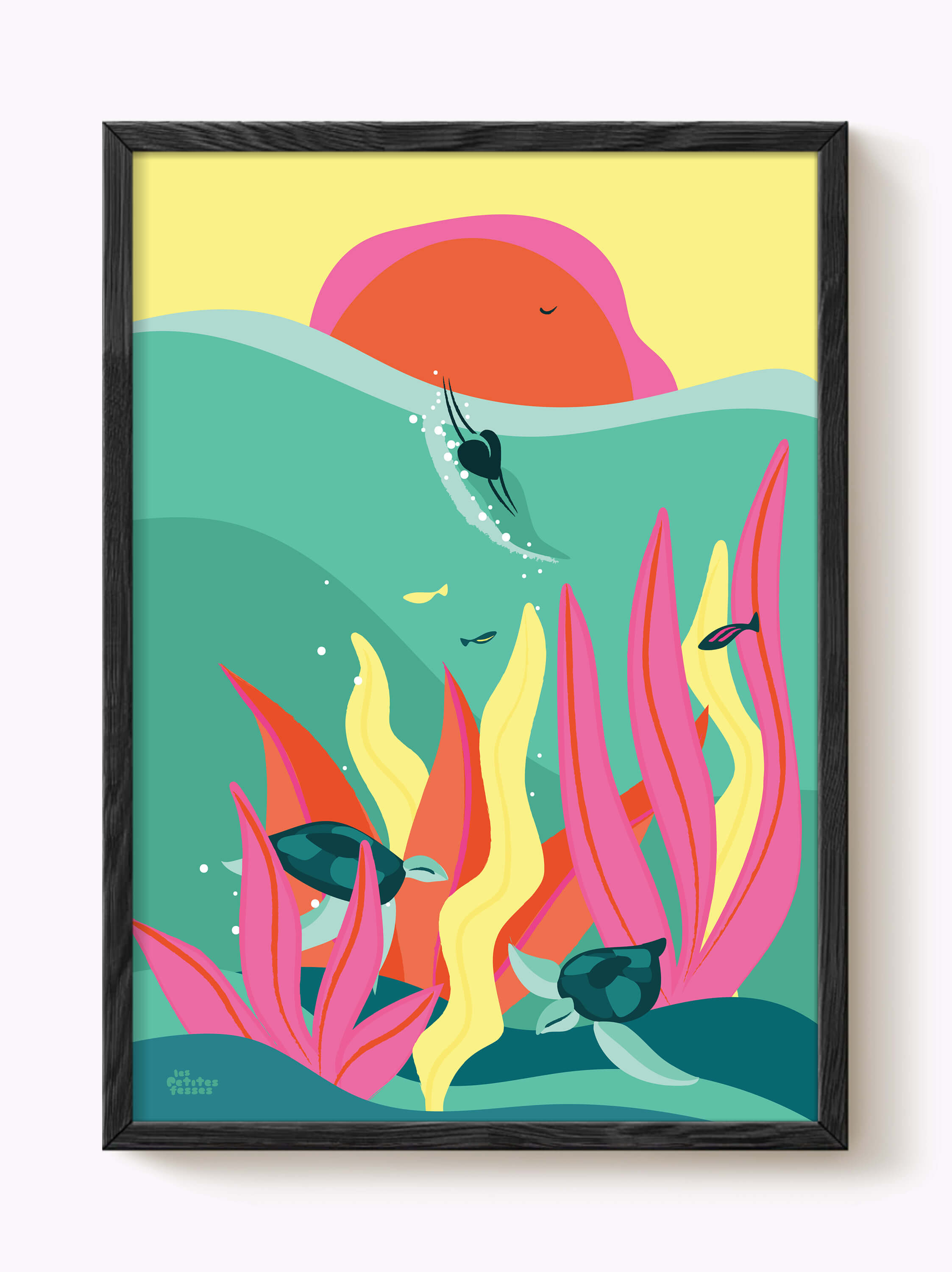 Affiche tropicale colorée • Tropical Wave (surf)
