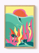 Affiche tropicale colorée • Tropical Wave (surf)