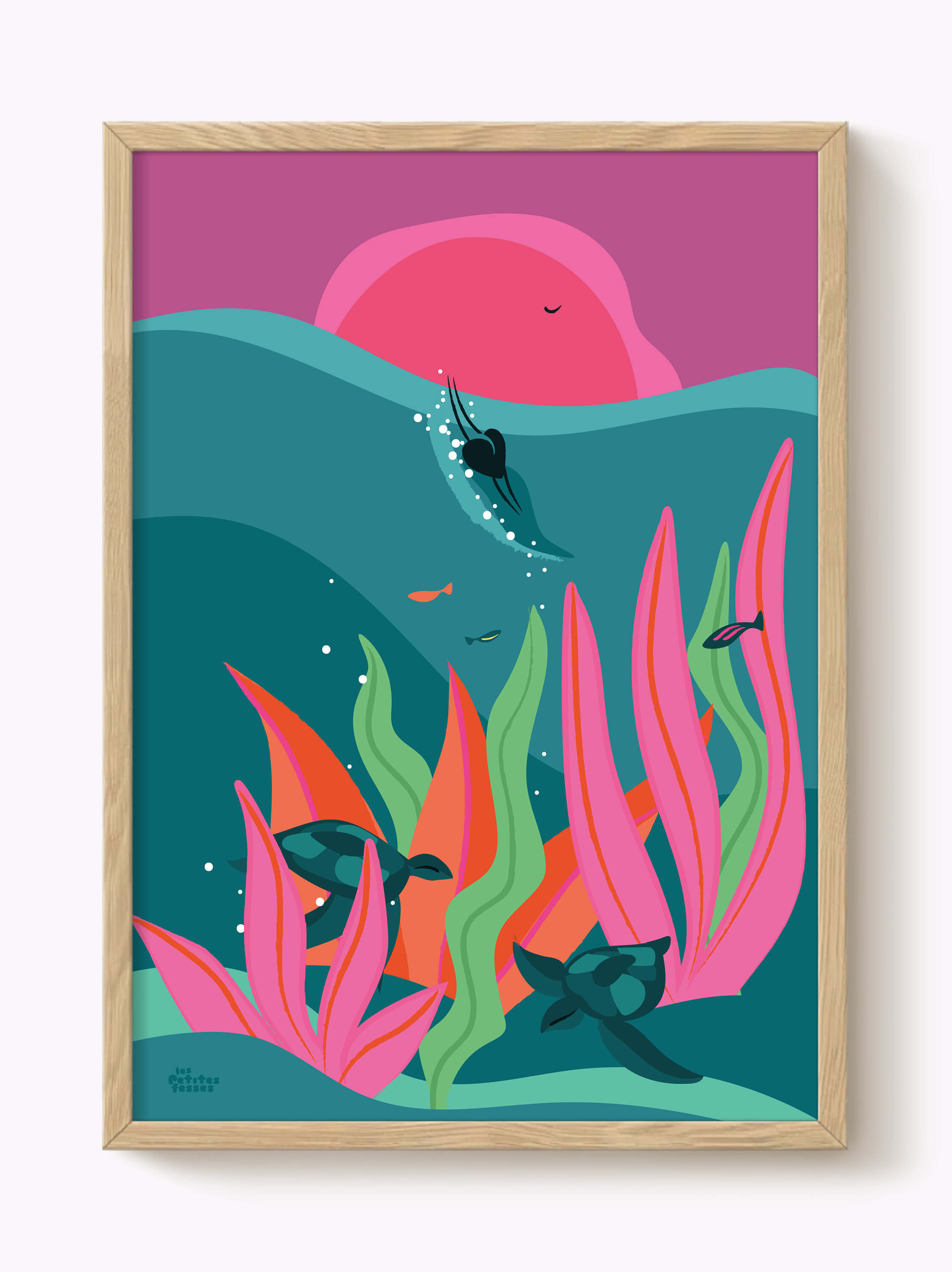Affiche tropicale colorée • Tropical Wave (surf)