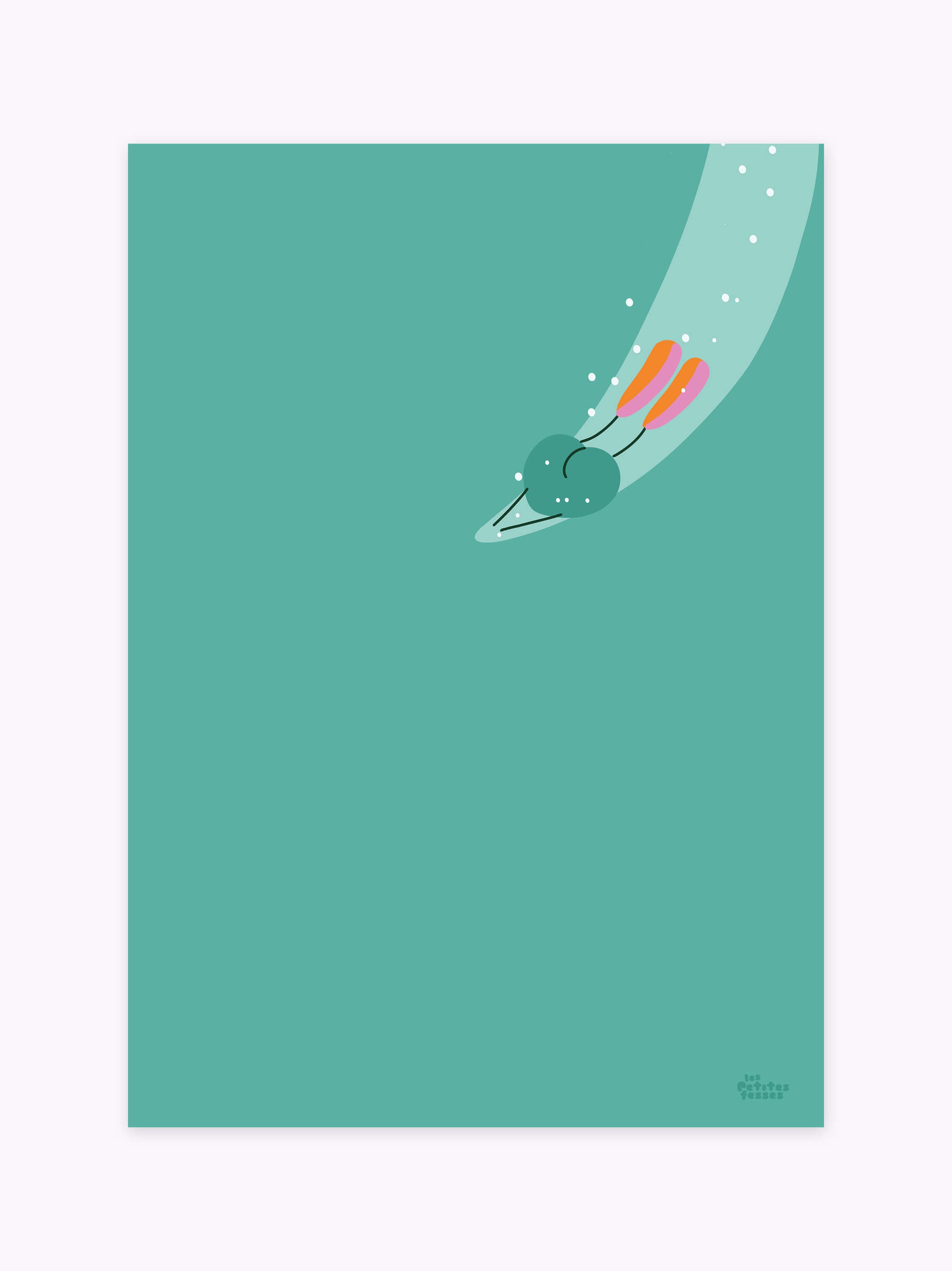affiche-minimaliste-plongeon-avec-palmes-dans-bleu-de-océan
