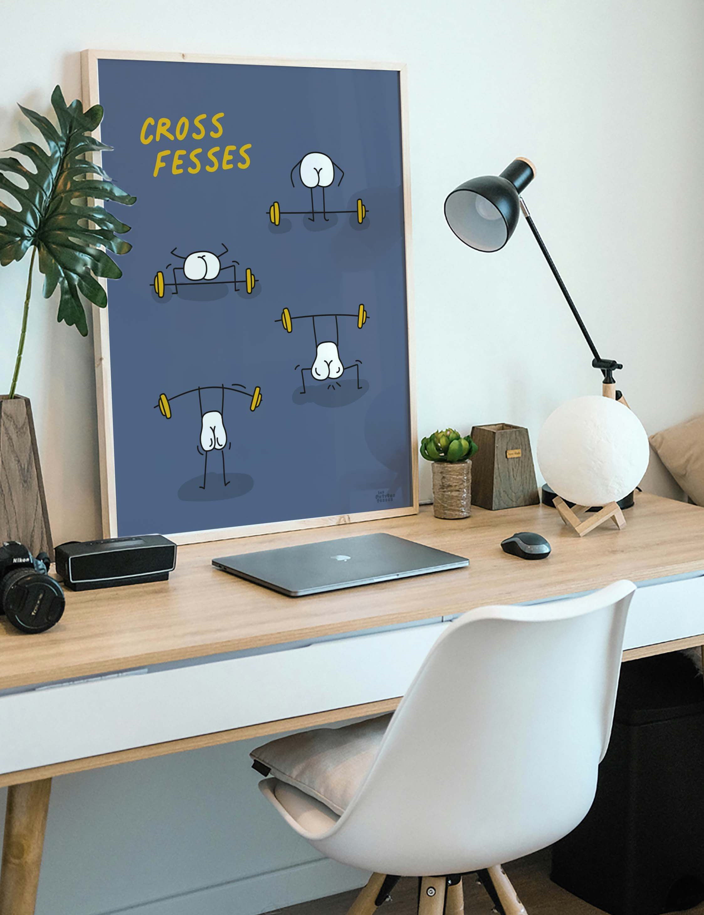 affiche-posture-de-crossfit-grise