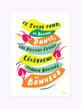 Affiche Le sucre fond