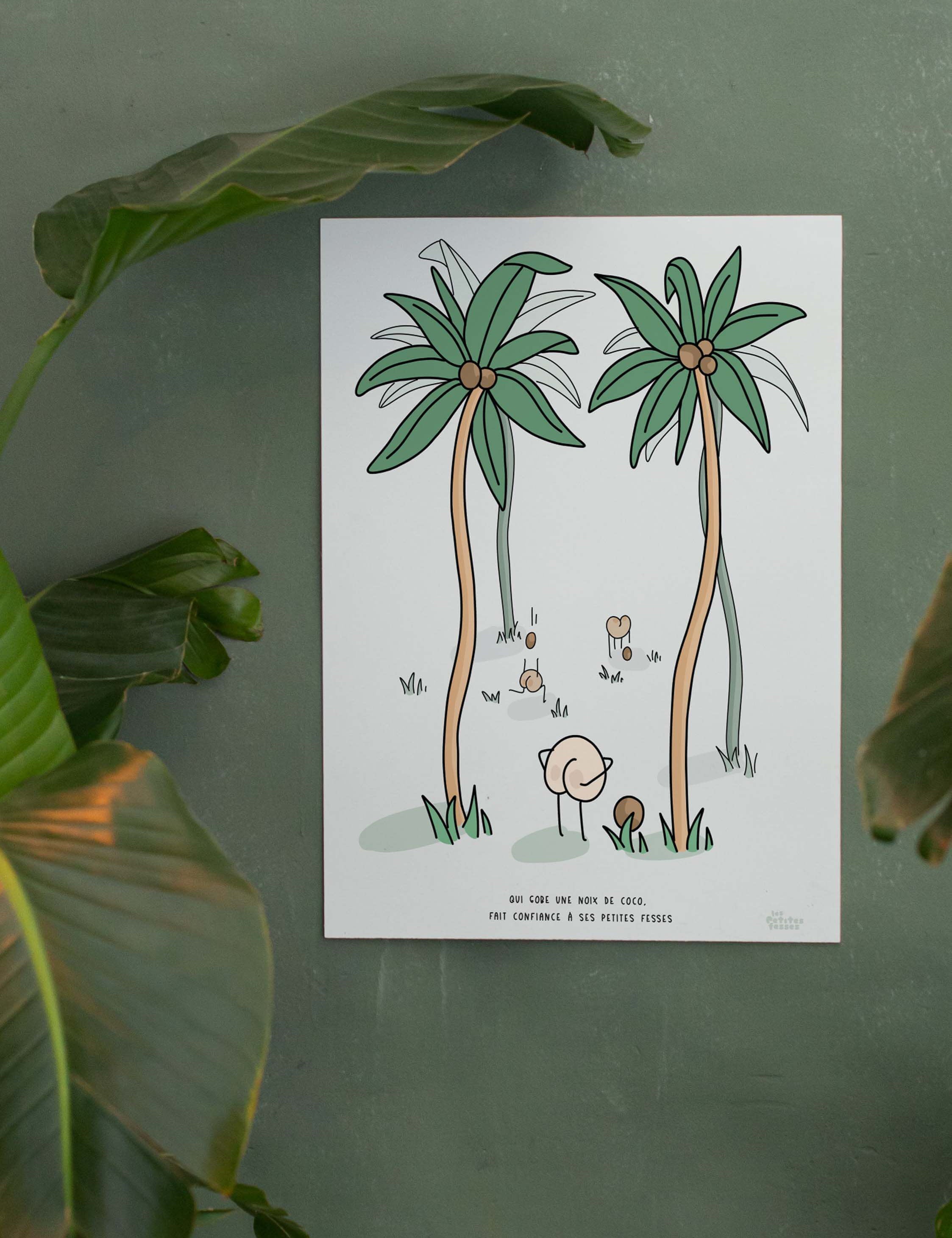 affiche-humoristique-décoration-toilettes-qui-gobe-une-noix-de-coco