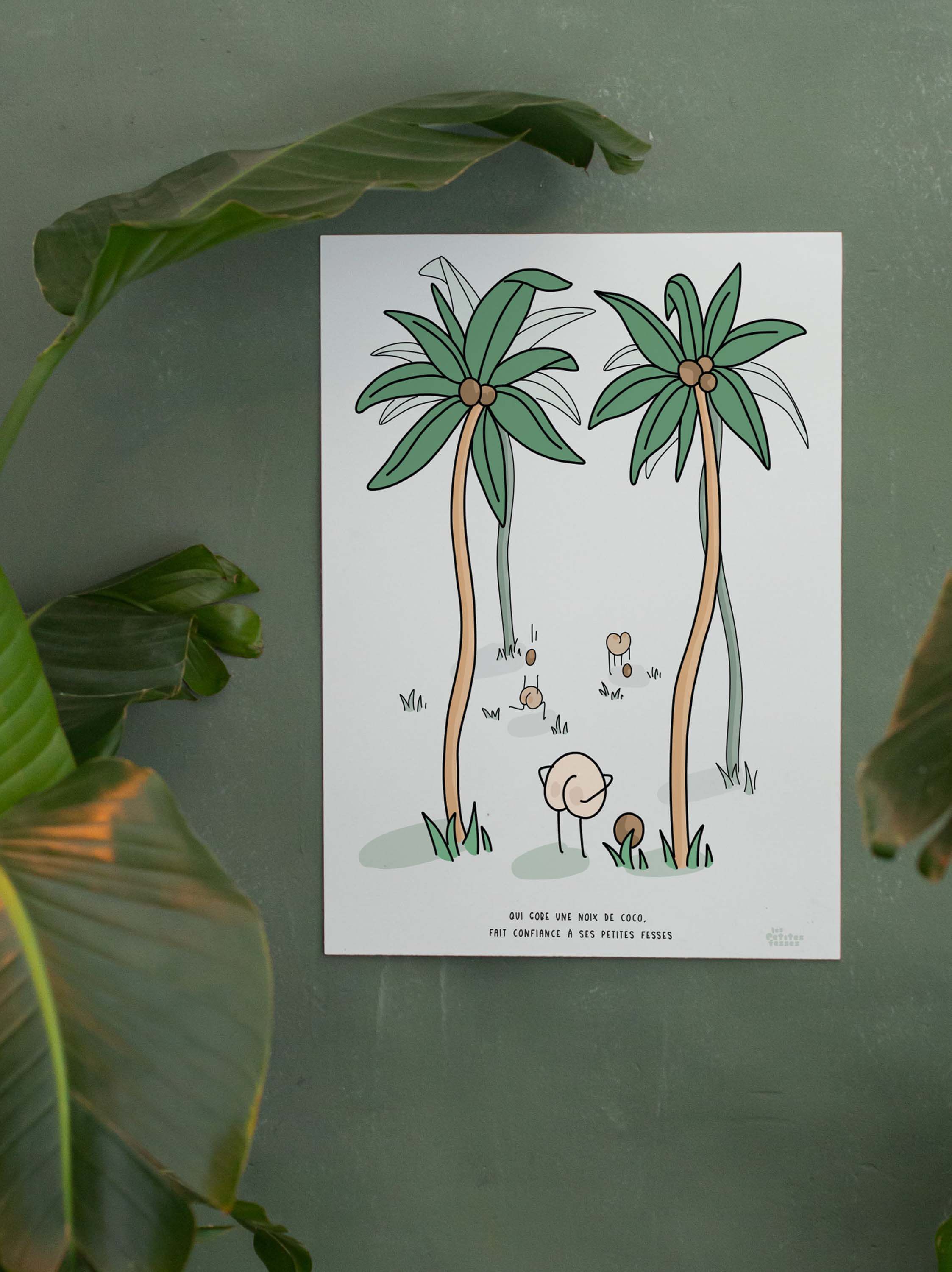 affiche-humoristique-décoration-toilettes-qui-gobe-une-noix-de-coco