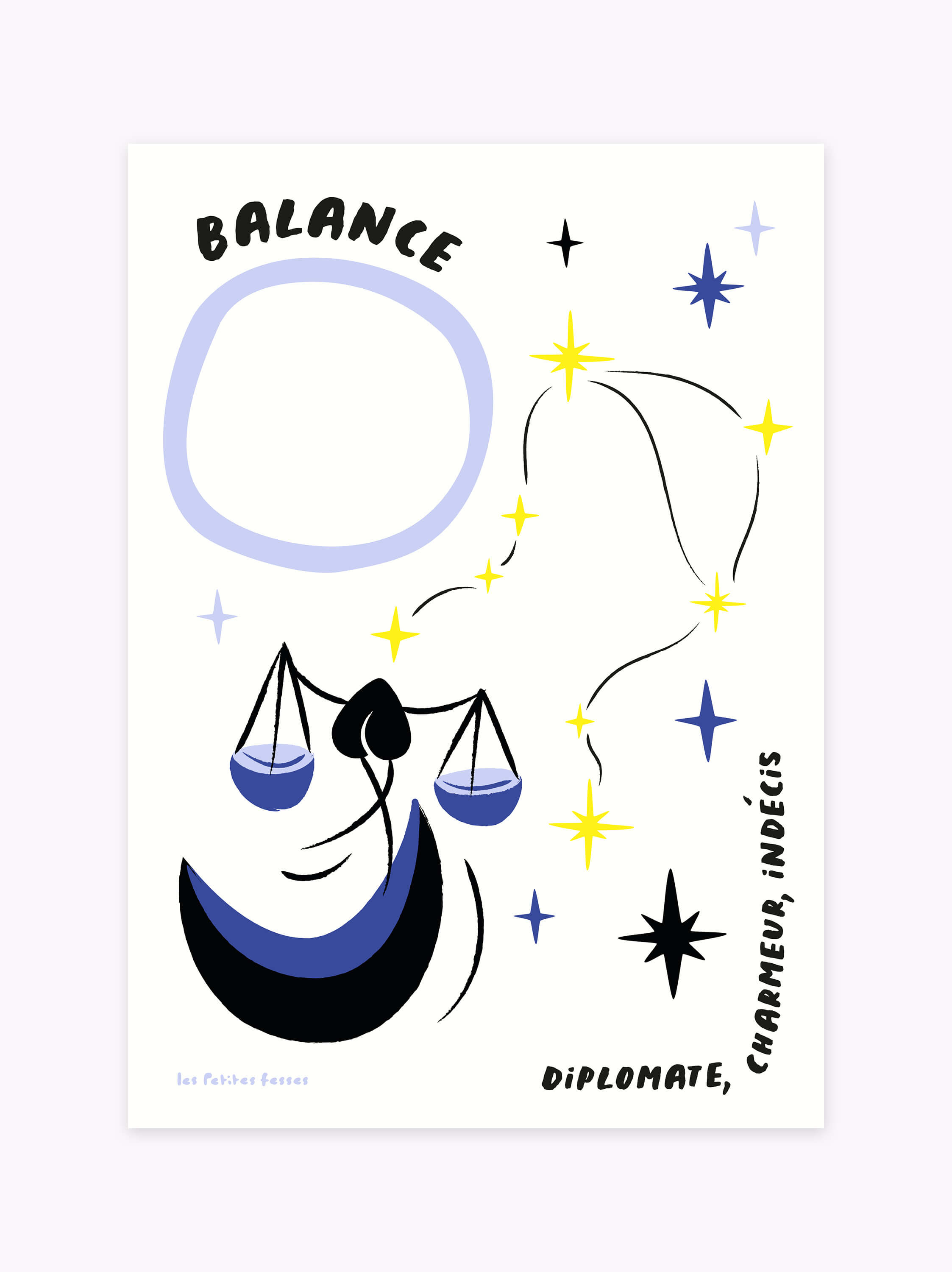 Affiche signe astrologique Balance