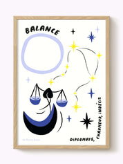Affiche signe astrologique Balance