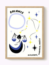 Affiche signe astrologique Balance