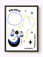 Affiche signe astrologique Balance