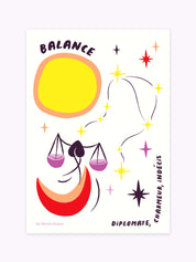 Affiche signe astrologique Balance