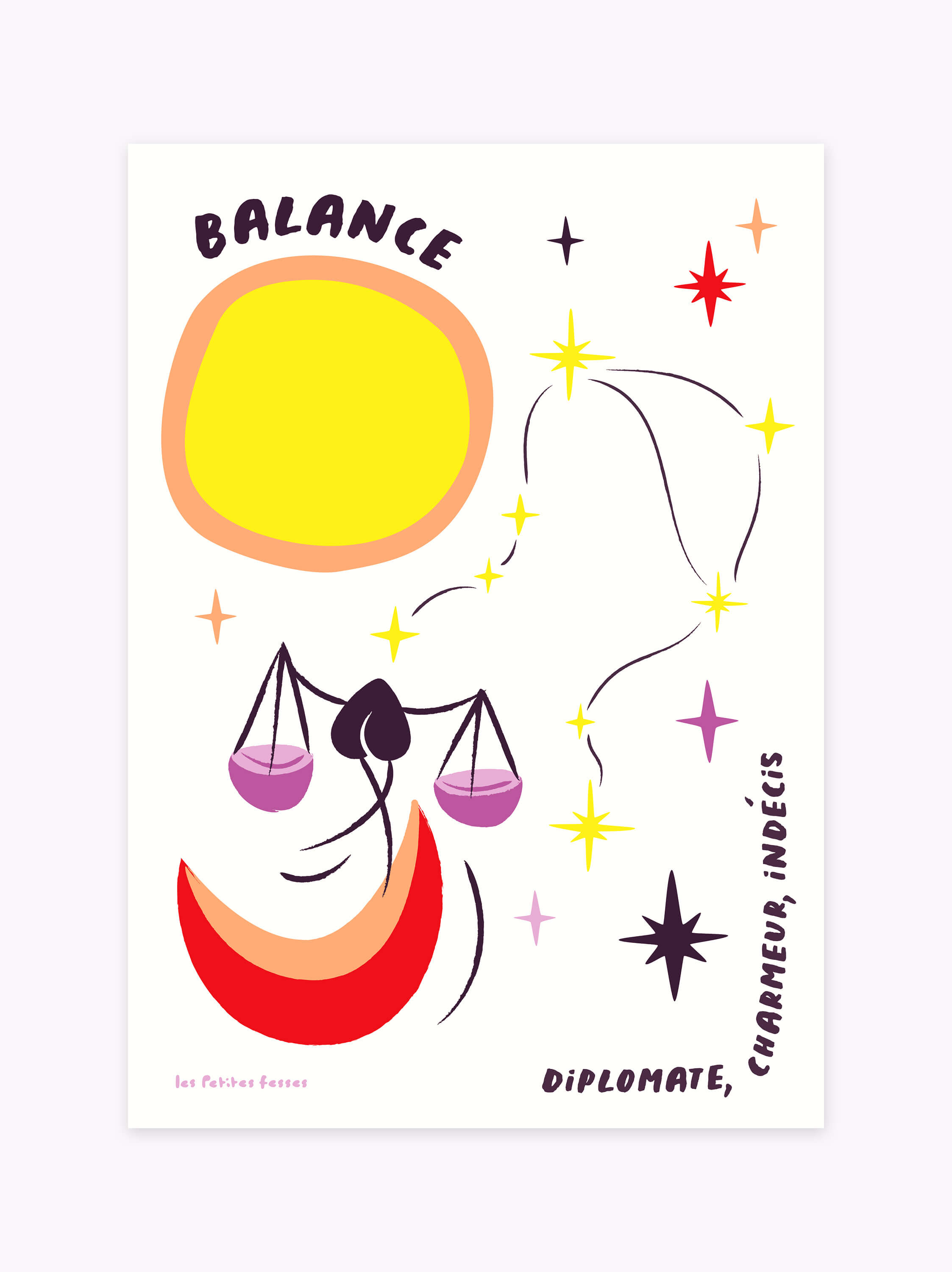 Affiche signe astrologique Balance